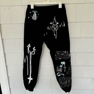 Saint JHN Not a Cult Black Sweatpants size Small